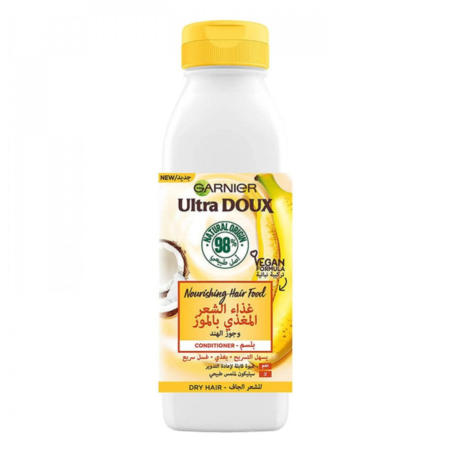 Garnier Ultra Doux – Hair Food – Après Shampooing nourissant à la banane pour cheveux secs – 350ml