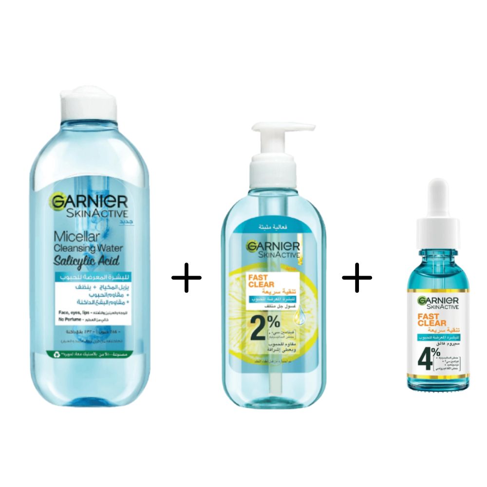 ROUTINE FAST CLEAR SERUM 30ML + GEL WASH + EAU MICELLAIRE 400ML